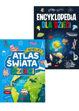 Zestaw ucznia Encyklopedia + Atlas dla dzieci 2w1